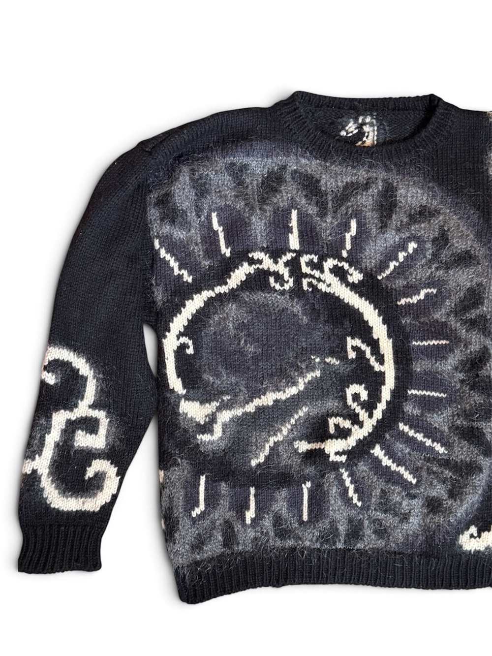 Black & White Crewneck Sweater